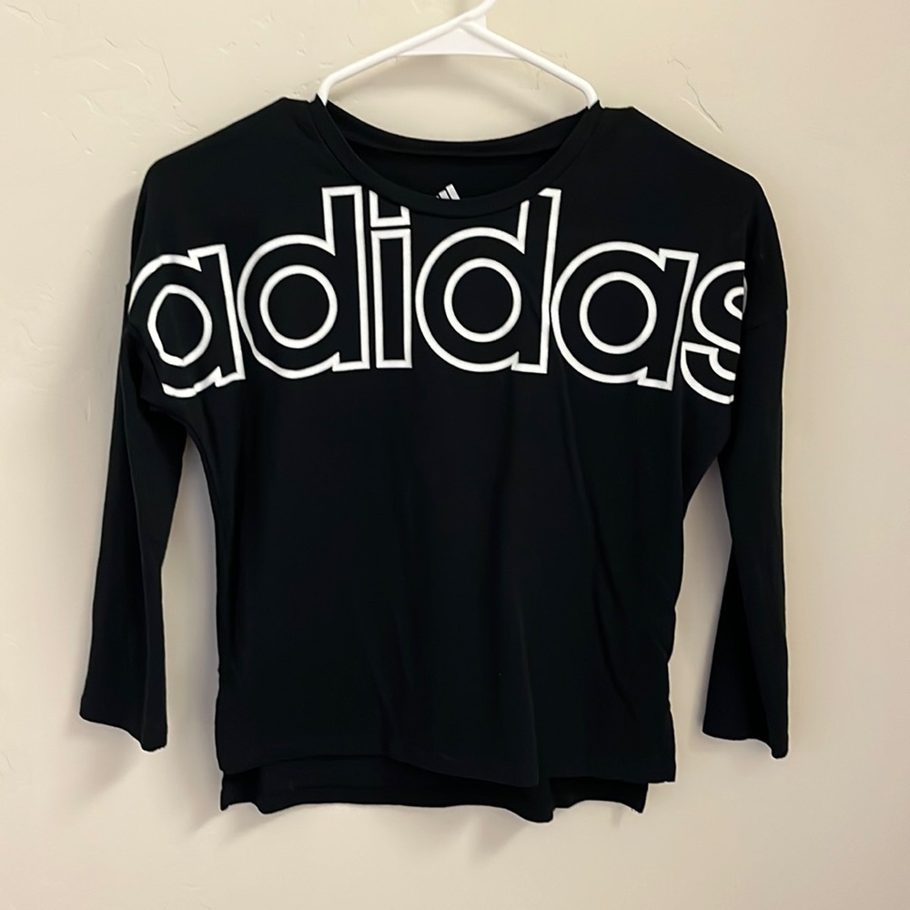 Adidas black shirt size Medium 10/12